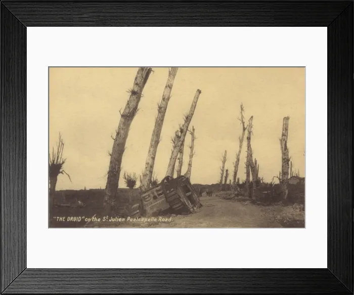 Framed Print : Belgium - WWI - Remains of The Druid tank Framed Print : Belgium - WWI - Remains of The Druid tank