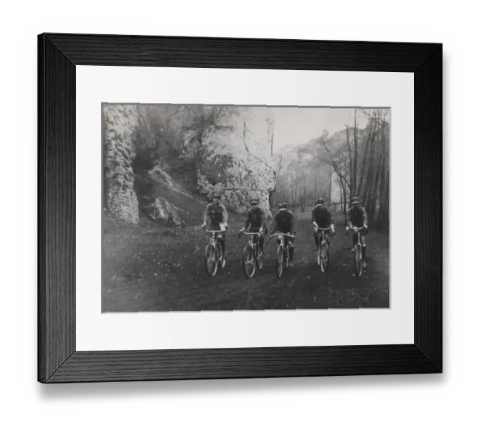 Framed Print : Polish Scouts on bicycles Framed Print : Polish Scouts on bicycles