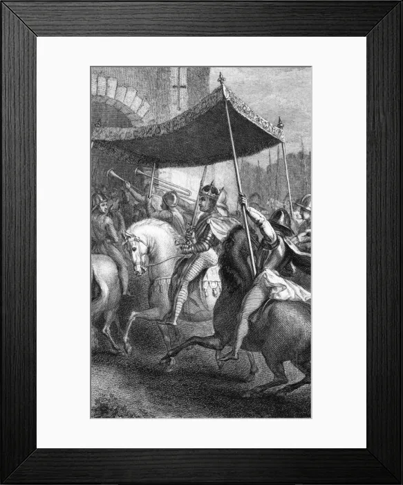 Framed Print : King Richard enters London Framed Print : King Richard enters London