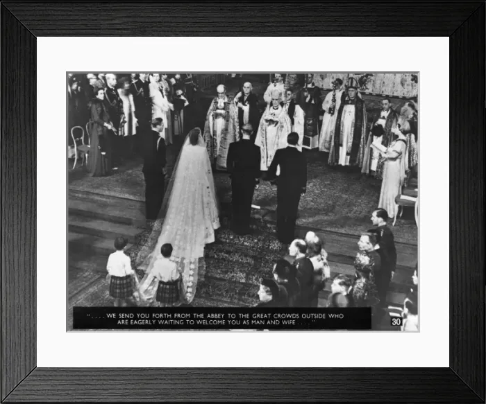 Framed Print : Wedding of Princess Elizabeth and Prince Philip Framed Print : Wedding of Princess Elizabeth and Prince Philip