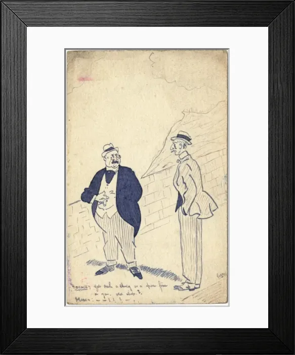 Framed Print : Two men on a street Framed Print : Two men on a street