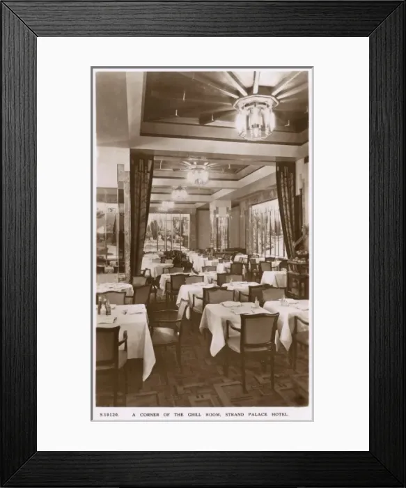 Framed Print : Corner of the Grill Room, Strand Palace Hotel, London Framed Print : Corner of the Grill Room, Strand Palace Hotel, London