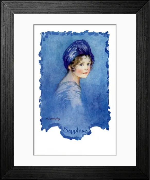 Framed Print : Sapphire by Millicent Sowerby Framed Print : Sapphire by Millicent Sowerby