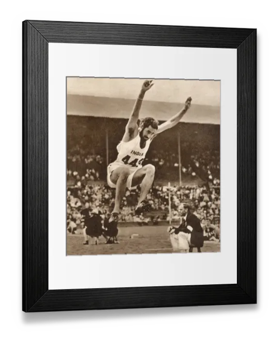 Framed Print : B. Singh, long jump, 1948 London Olympics Framed Print : B. Singh, long jump, 1948 London Olympics