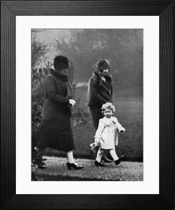 Framed Print : Princess Elizabeth II with her mother and nurse Framed Print : Princess Elizabeth II with her mother and nurse