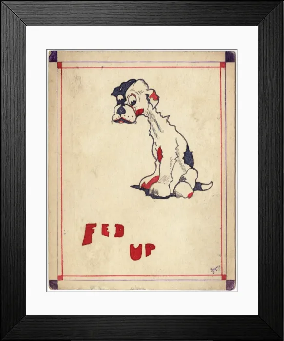 Framed Print : Fed Up Dog by George Ranstead Framed Print : Fed Up Dog by George Ranstead