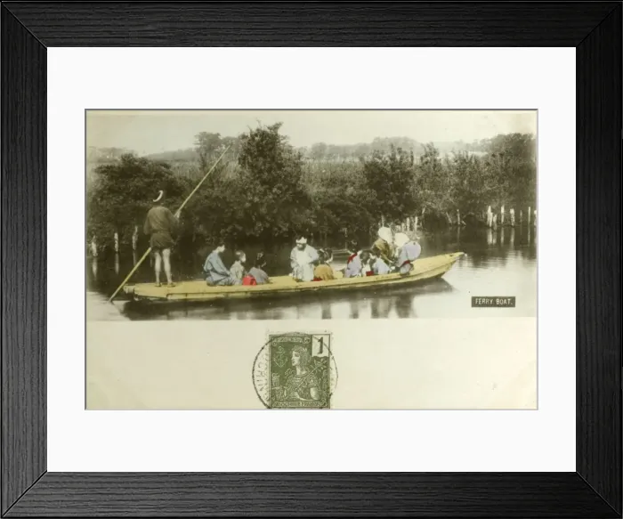 Framed Print : Traditional river ferryboat - Vietnam Framed Print : Traditional river ferryboat - Vietnam