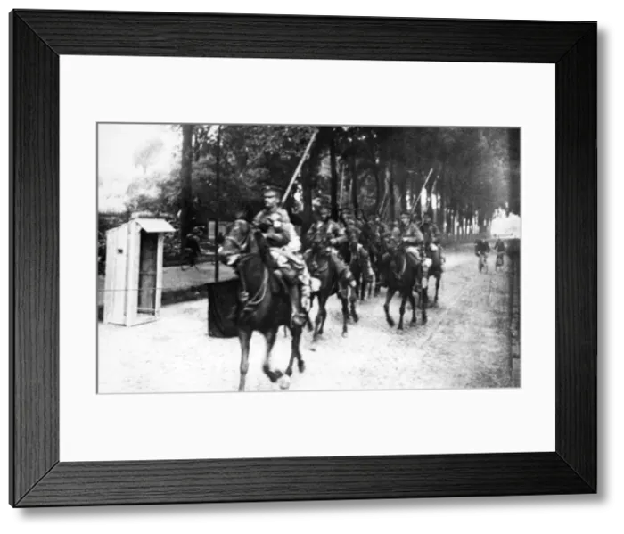 Framed Print : British Lancers in France, WW1 Framed Print : British Lancers in France, WW1