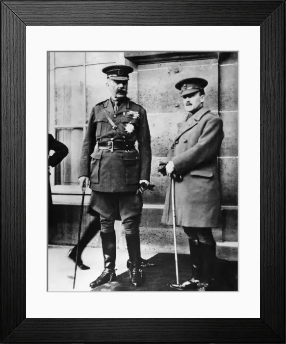 Framed Print : Lord Kitchener leaving conference, Paris Framed Print : Lord Kitchener leaving conference, Paris