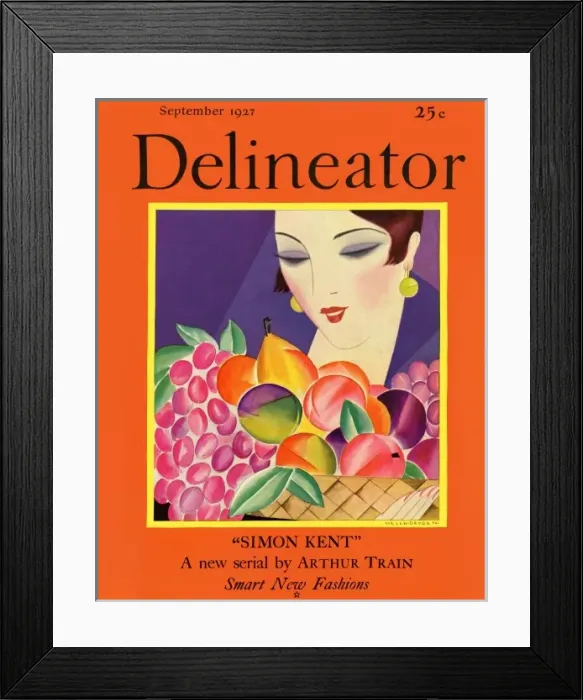 Framed Print : Delineator cover September 1927 by Helen Dryden Framed Print : Delineator cover September 1927 by Helen Dryden