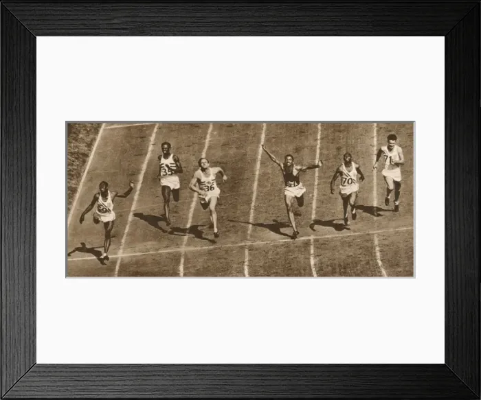 Framed Print : The final of the 100 Metres, 1948 London Olympics Framed Print : The final of the 100 Metres, 1948 London Olympics