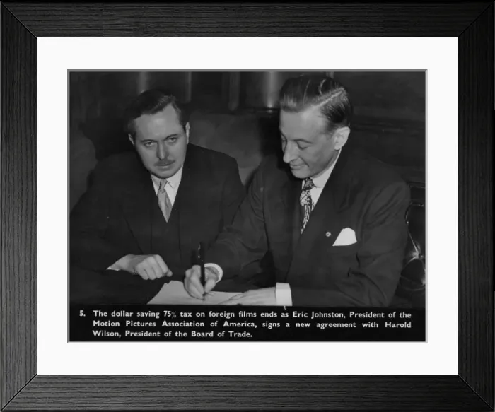 Framed Print : Harold Wilson and Eric Johnston Framed Print : Harold Wilson and Eric Johnston
