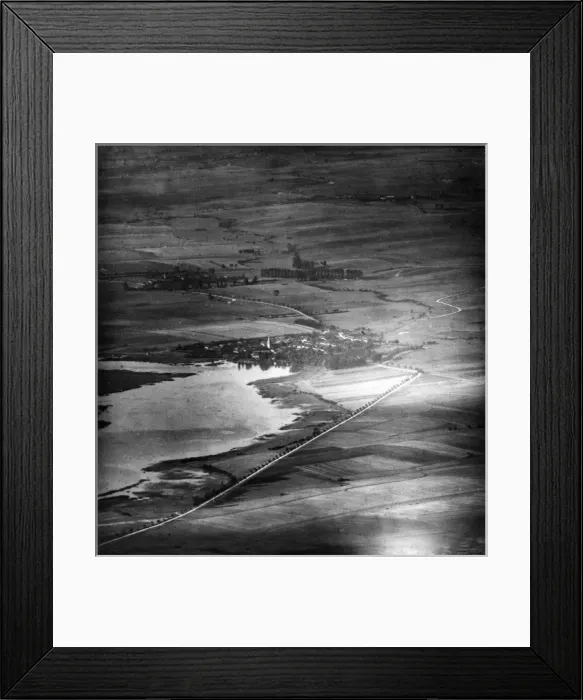 Framed Print : Aerial photograph of La Chaussee, France, WW1 Framed Print : Aerial photograph of La Chaussee, France, WW1