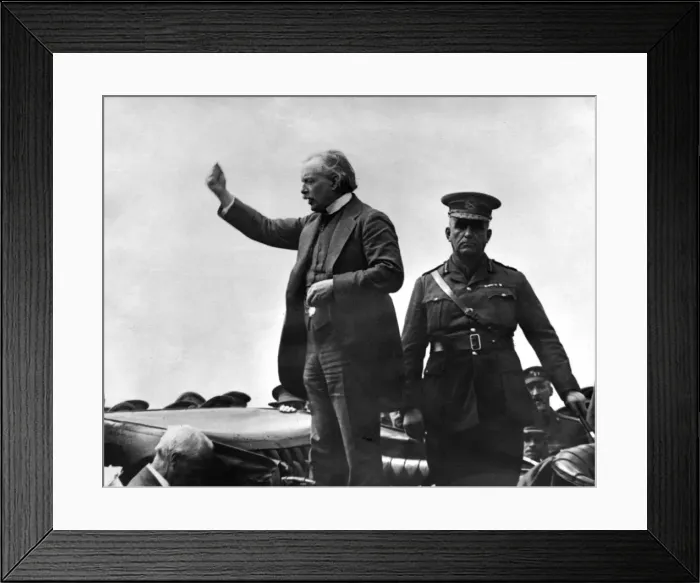 Framed Print : Lloyd George giving a speech from a car Framed Print : Lloyd George giving a speech from a car