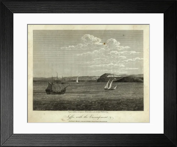 Framed Print : Jaffa with an Ottoman encampment, Israel Framed Print : Jaffa with an Ottoman encampment, Israel