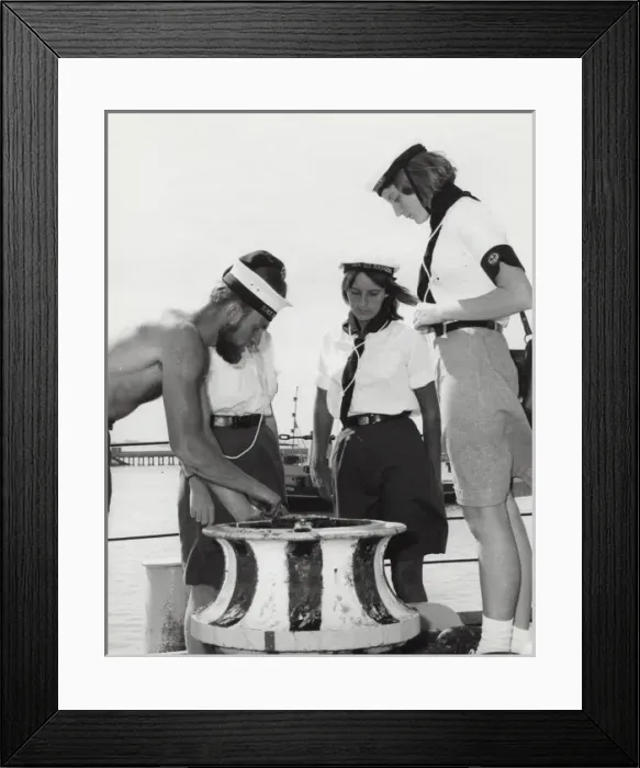 Framed Print : Sea Rangers learning about Royal Navy Framed Print : Sea Rangers learning about Royal Navy