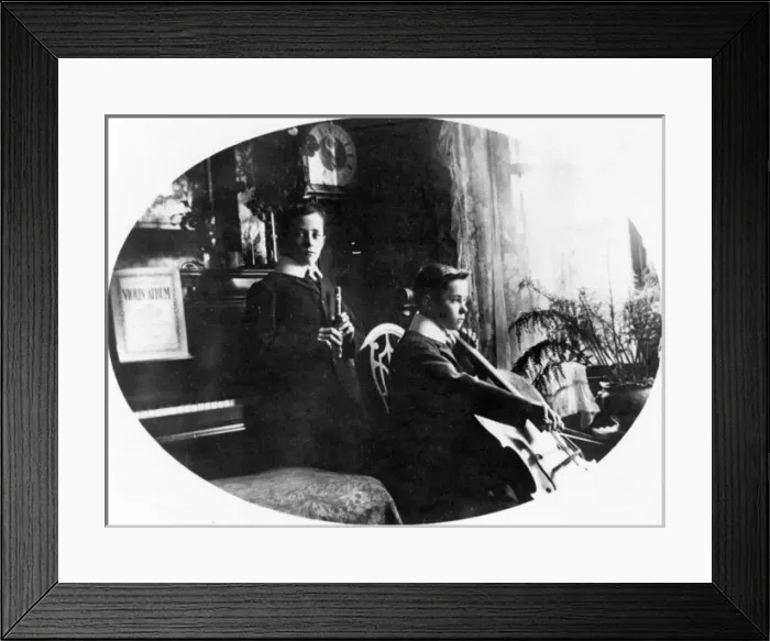 Framed Print : Music at home - young musicians practice Framed Print : Music at home - young musicians practice