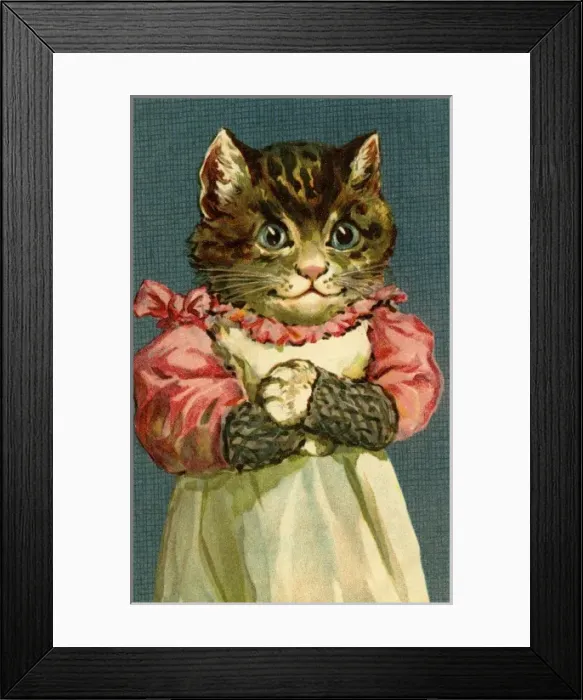 Framed Print : Happy cat by g h Thompson Framed Print : Happy cat by g h Thompson