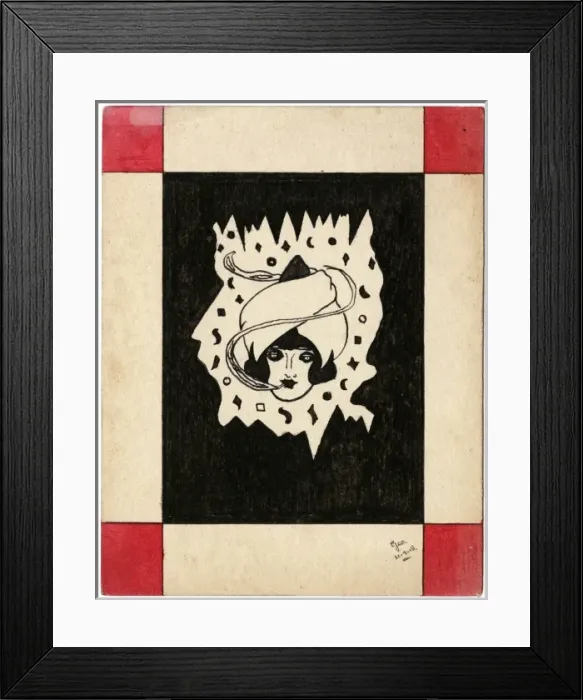 Framed Print : Woman in a turban by George Ranstead Framed Print : Woman in a turban by George Ranstead