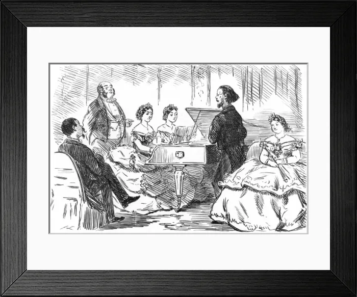Framed Print : A duet under difficulties, 1863 Framed Print : A duet under difficulties, 1863