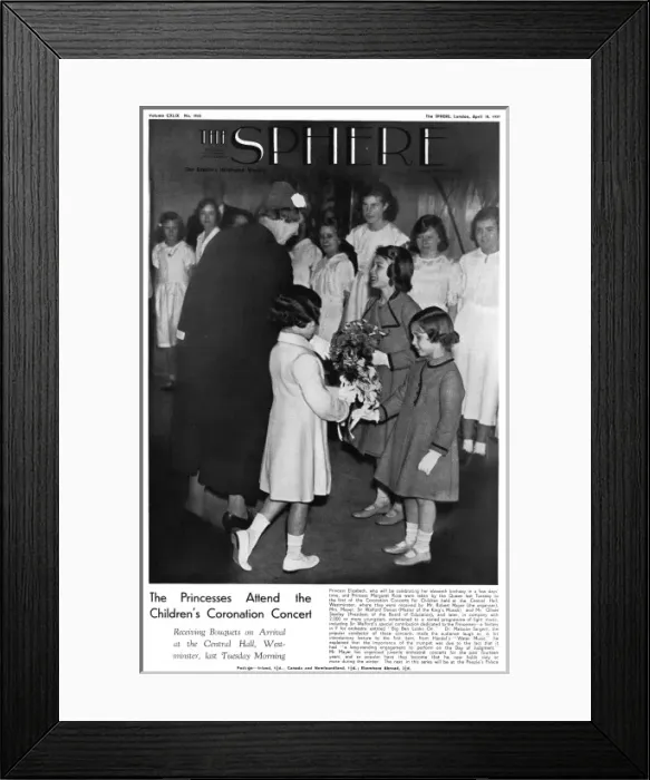 Framed Print : Front cover of the Sphere, Childrens Coronation Concert Framed Print : Front cover of the Sphere, Childrens Coronation Concert