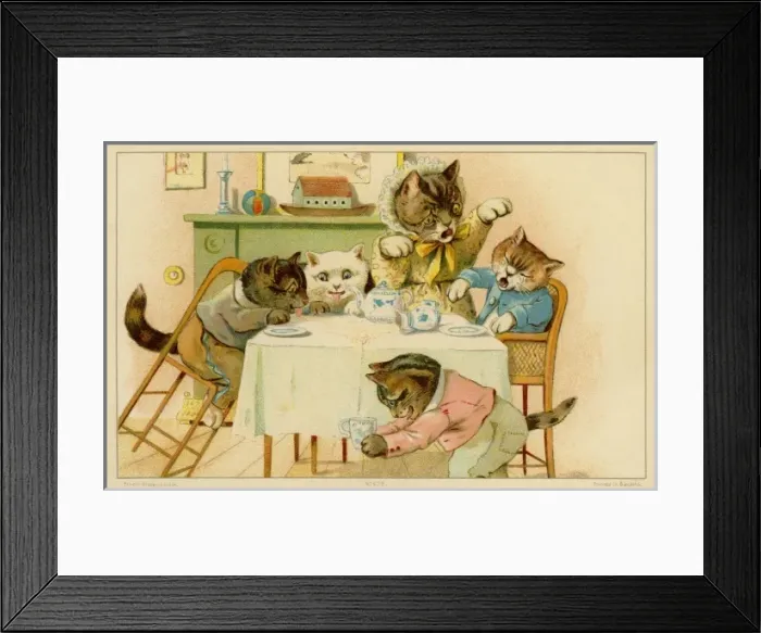 Framed Print : Naug hty Kittens by g h Thompson Framed Print : Naug hty Kittens by g h Thompson