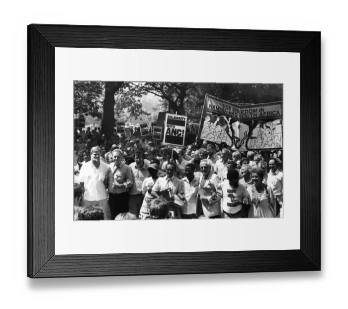 Framed Print : anti, apartheid, demonstrators Framed Print : anti, apartheid, demonstrators