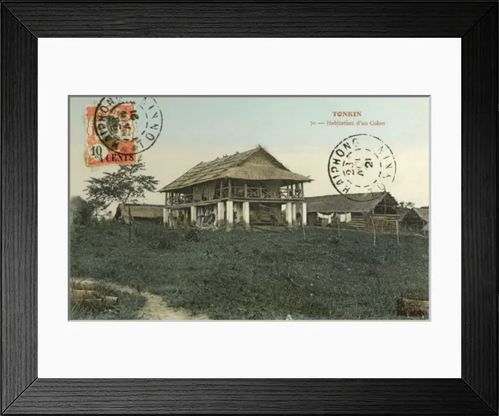 Framed Print : Traditional two-storey house - Vietnam Framed Print : Traditional two-storey house - Vietnam