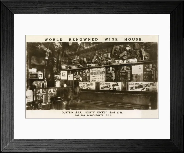 Framed Print : Dirty Dicks Bar in London Framed Print : Dirty Dicks Bar in London