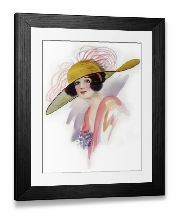 Framed Print : Pretty girl in a hat Framed Print : Pretty girl in a hat
