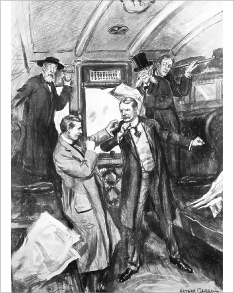 Dispute in a rail carriage