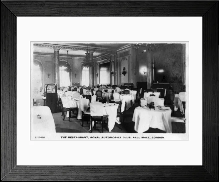Framed Print : Restaurant, Royal Automobile Club, Pall Mall, London Framed Print : Restaurant, Royal Automobile Club, Pall Mall, London