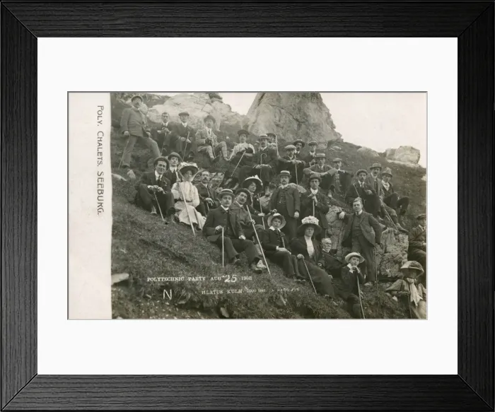 Framed Print : Group of people on Mount Pilatus, Switzerland Framed Print : Group of people on Mount Pilatus, Switzerland