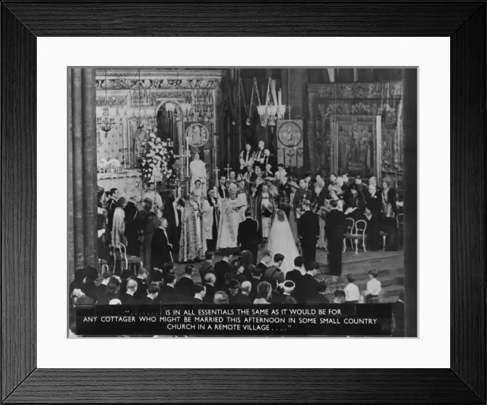 Framed Print : Wedding of Princess Elizabeth and Prince Philip Framed Print : Wedding of Princess Elizabeth and Prince Philip
