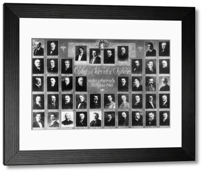 Framed Print : Members of Czech National committee under Masaryk Framed Print : Members of Czech National committee under Masaryk