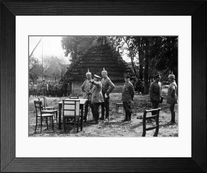 Framed Print : General von Emmich on Russian Front with Kaiser Framed Print : General von Emmich on Russian Front with Kaiser