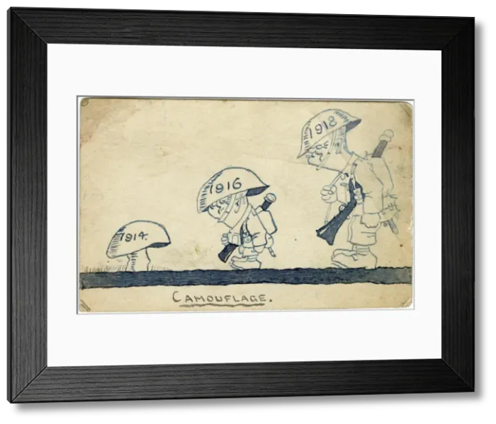 Framed Print : Camouflage - WWI postcard by George Ranstead Framed Print : Camouflage - WWI postcard by George Ranstead