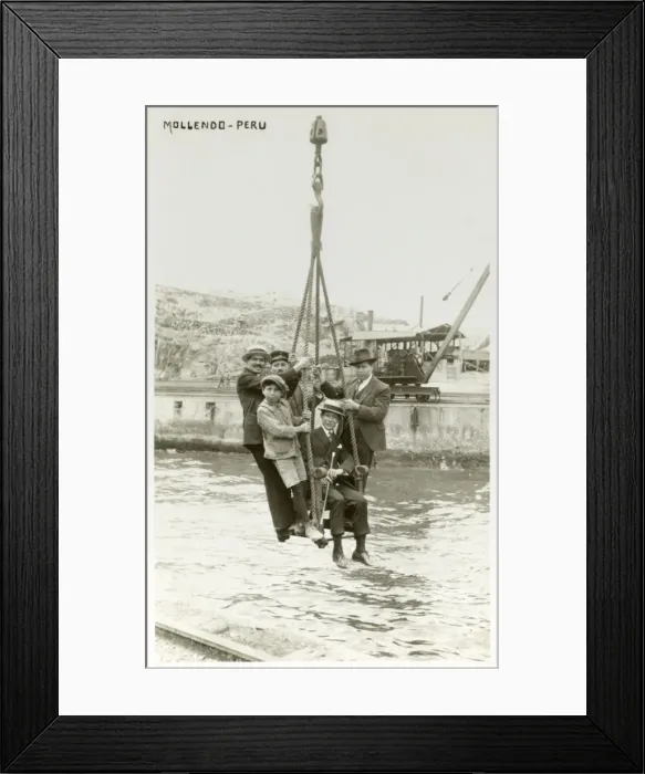Framed Print : Disembarking from a ship - Mollendo, Peru Framed Print : Disembarking from a ship - Mollendo, Peru