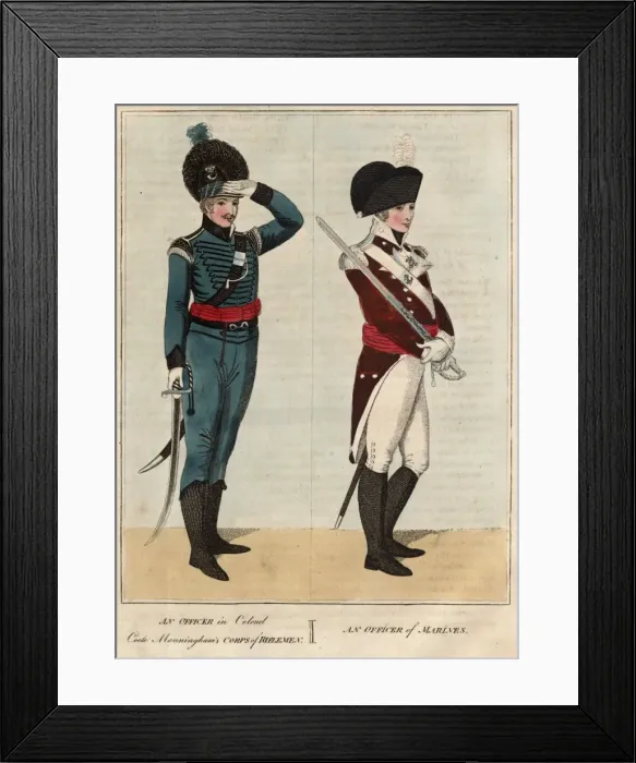 Framed Print : Rifleman Officer and Officer of Marines