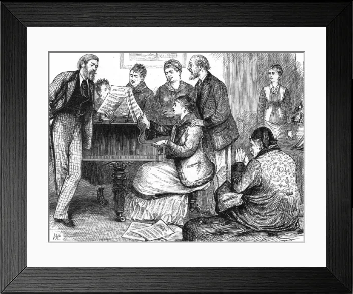 Framed Print : Music at home, 1876