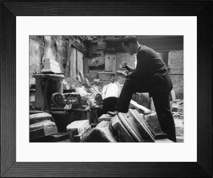 Framed Print : Man in a salvage yard Framed Print : Man in a salvage yard