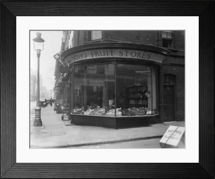 Framed Print : Soho Fruit Stores, London Framed Print : Soho Fruit Stores, London