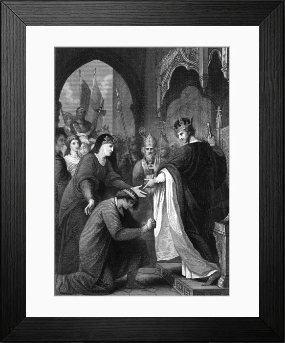 Framed Print : Johns submission to King Richard Framed Print : Johns submission to King Richard