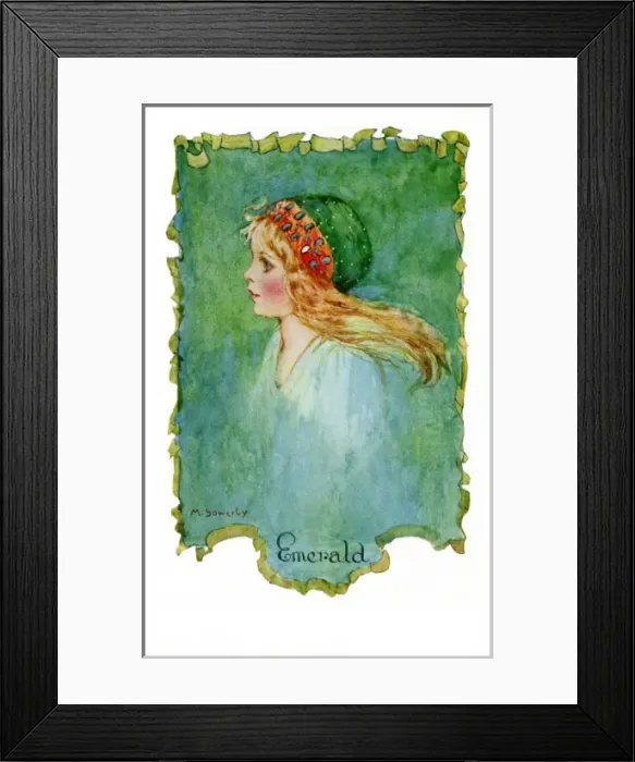 Framed Print : Emerald by Millicent Sowerby Framed Print : Emerald by Millicent Sowerby