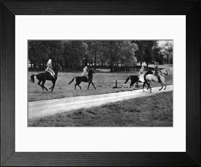 Framed Print : Members of the Royal Family on horseback Framed Print : Members of the Royal Family on horseback