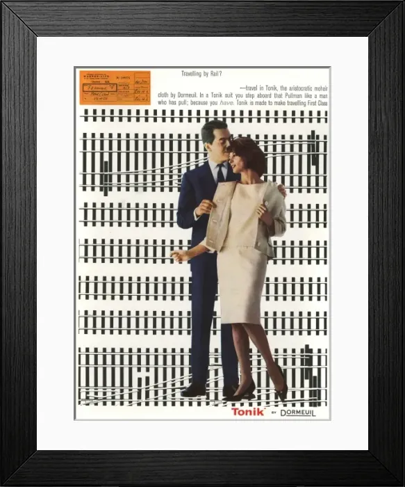 Framed Print : Tonik fabric advertisement, 1962 Framed Print : Tonik fabric advertisement, 1962