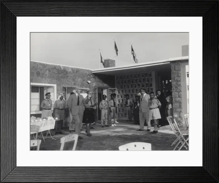 Framed Print : Sir Richard Turnbull inspecting Scout quadrangle