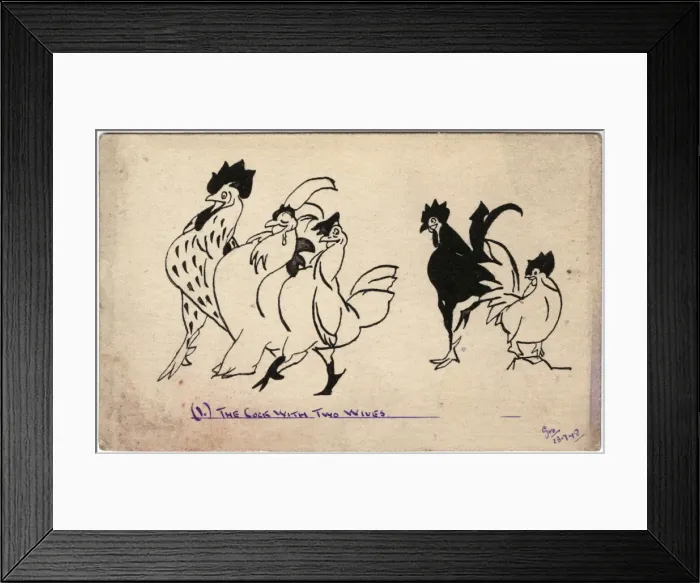 Framed Print : The Cock with Two Wives by George Ranstead Framed Print : The Cock with Two Wives by George Ranstead