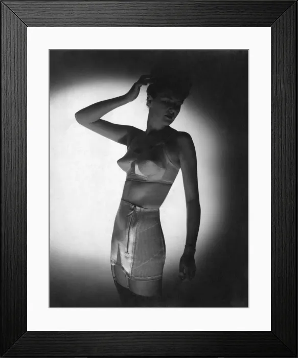 Framed Print : Woman modelling underwear Framed Print : Woman modelling underwear