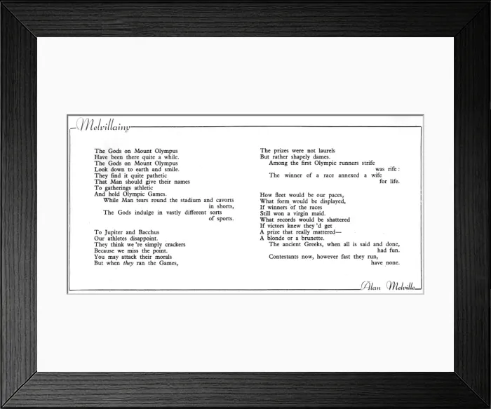 Framed Print : Olympic poem Framed Print : Olympic poem